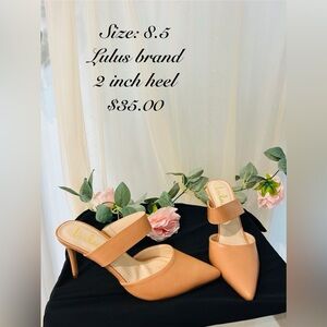 Lulu's Tan Pointed Toe Heels